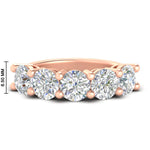 Load image into Gallery viewer, 5-carat-round-5-stone-diamond-colored-anniversary-wedding-band-in-rose-gold-FDENS141ROB-5.00CT-NL-RG-HW-GS
