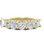 Load image into Gallery viewer, 5-carat-round-5-stone-diamond-colored-anniversary-wedding-band-in-yellow-gold-FDENS141ROB-5.00CT-NL-YG-HW-GS
