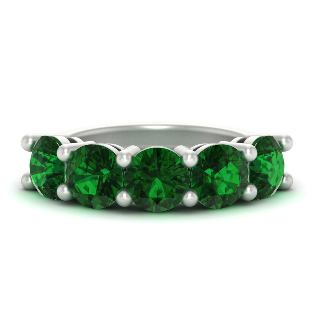 5-carat-round-5-stone-emerald-colored-anniversary-wedding-band-in-white-gold-FDENS141ROBGEMGR-5.00CT-NL-WG-GS