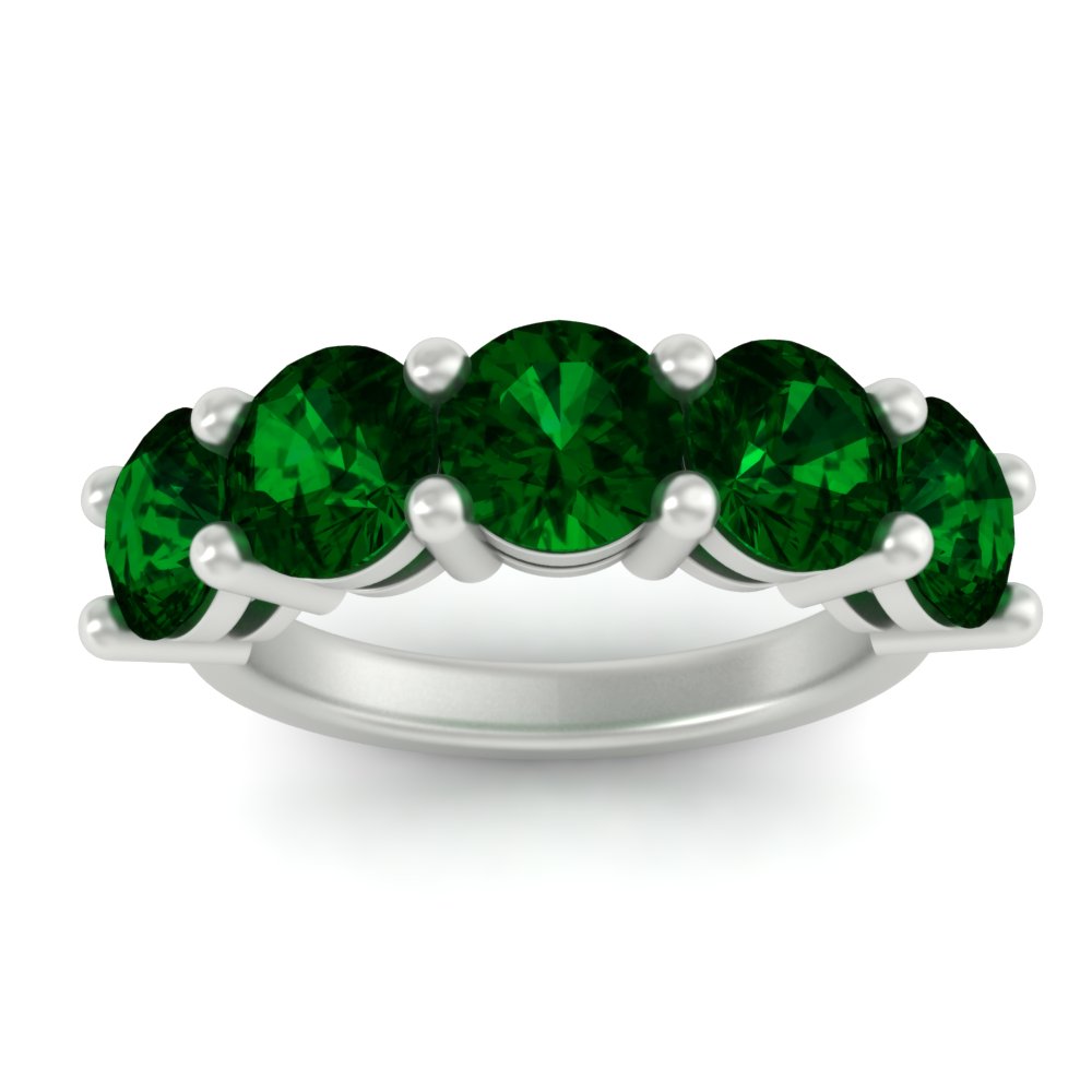 5-carat-round-5-stone-emerald-colored-anniversary-wedding-band-in-white-gold-FDENS141ROBGEMGRANGLE5-5.00CT-NL-WG-GS
