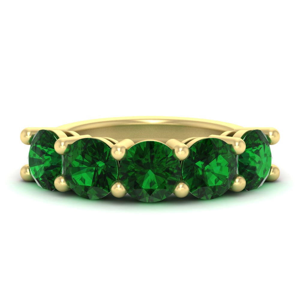 5-carat-round-5-stone-emerald-colored-anniversary-wedding-band-in-yellow-gold-FDENS141ROBGEMGR-5.00CT-NL-YG-GS