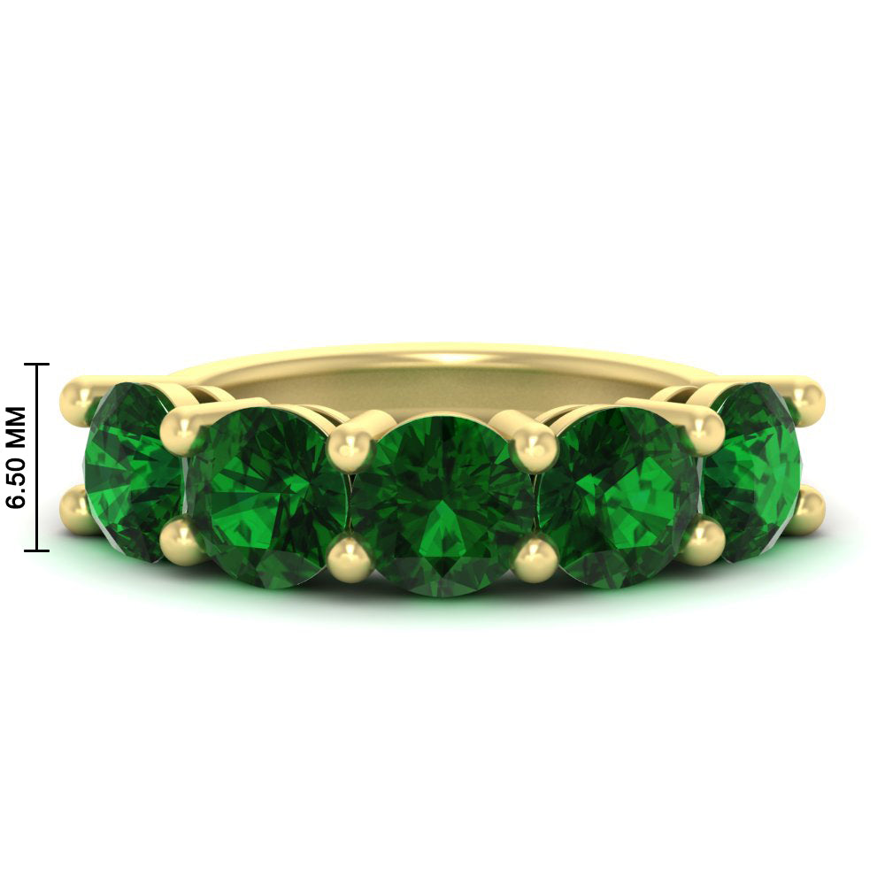 5-carat-round-5-stone-emerald-colored-anniversary-wedding-band-in-yellow-gold-FDENS141ROBGEMGR-5.00CT-NL-YG-HW-GS