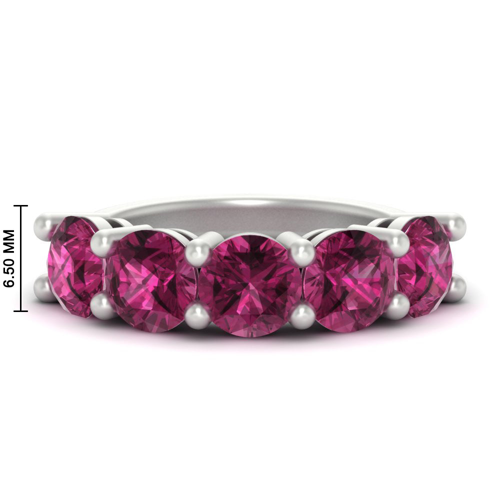 5-carat-round-5-stone-pink-sapphire-colored-anniversary-wedding-band-in-white-gold-FDENS141ROBGSADRPI-5.00CT-NL-WG-HW-GS