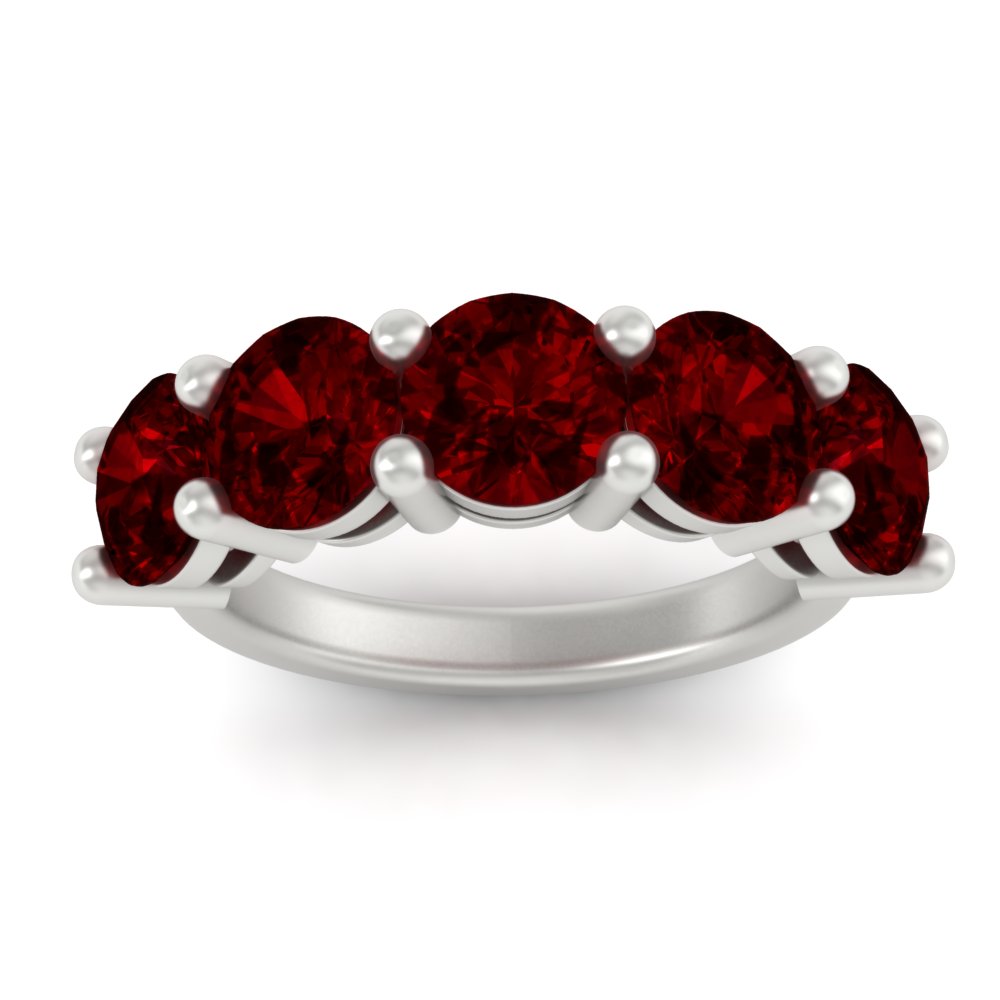 5-carat-round-5-stone-ruby-colored-anniversary-wedding-band-in-white-gold-FDENS141ROBGRUDRANGLE5-5.00CT-NL-WG-GS