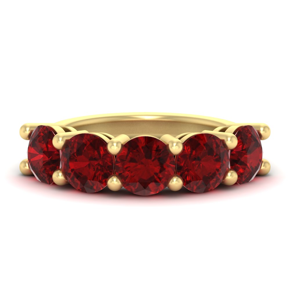 5-carat-round-5-stone-ruby-colored-anniversary-wedding-band-in-yellow-gold-FDENS141ROBGRUDR-5.00CT-NL-YG-GS