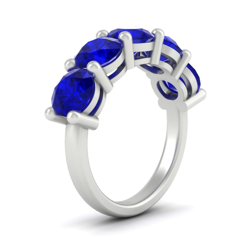 5-carat-round-5-stone-sapphire-colored-anniversary-wedding-band-in-white-gold-FDENS141ROBGSABLANGLE2-5.00CT-NL-WG-GS