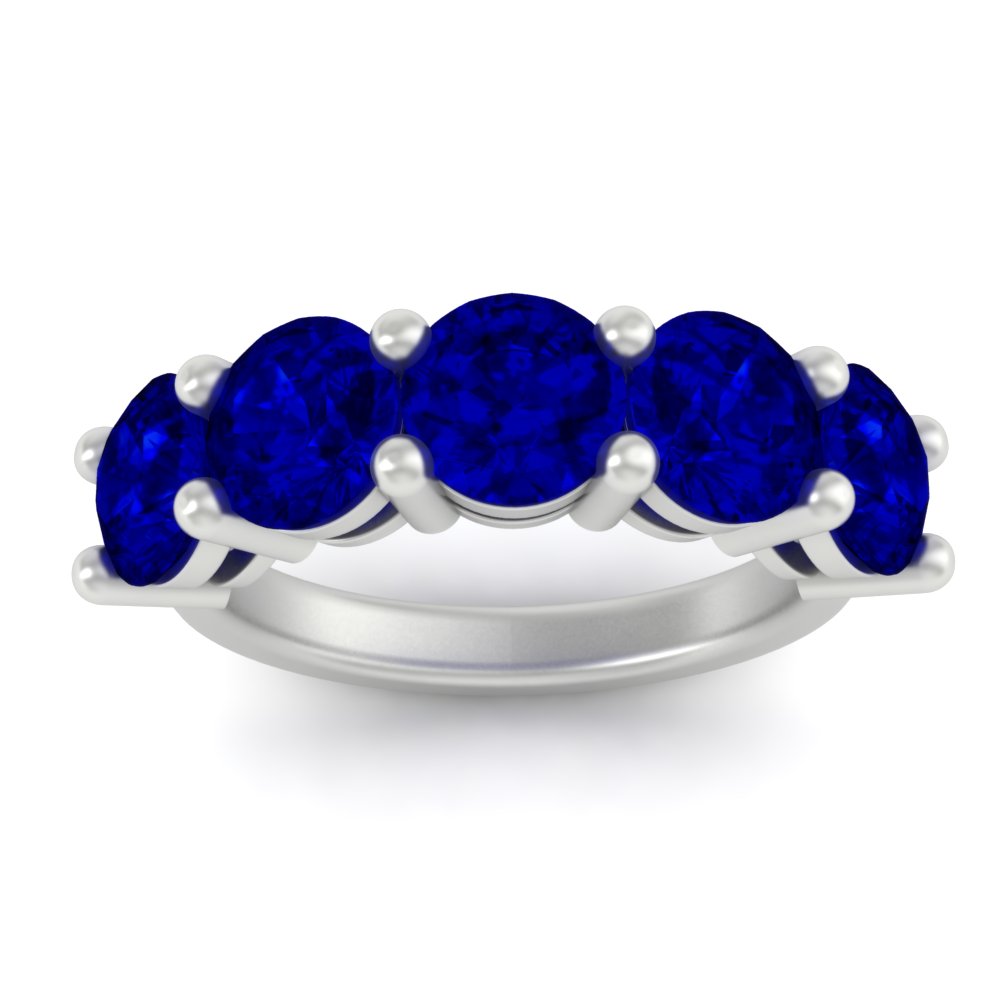 5-carat-round-5-stone-sapphire-colored-anniversary-wedding-band-in-white-gold-FDENS141ROBGSABLANGLE5-5.00CT-NL-WG-GS