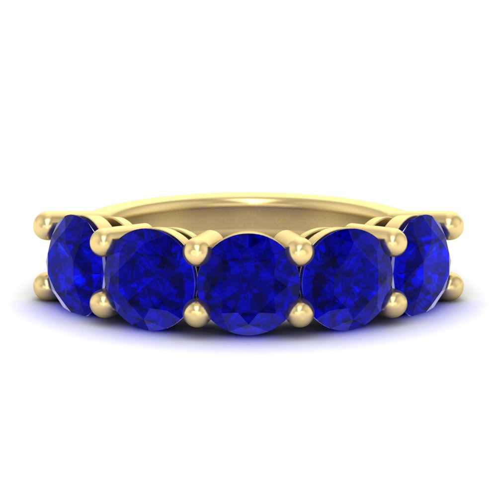 5-carat-round-5-stone-sapphire-colored-anniversary-wedding-band-in-yellow-gold-FDENS141ROBGSABL-5.00CT-NL-YG-GS
