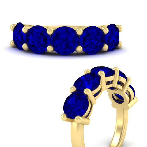 5-carat-round-5-stone-sapphire-colored-anniversary-wedding-band-in-yellow-gold-FDENS141ROBGSABLANGLE3-5.00CT-NL-YG-GS