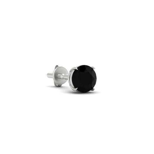 5 Carat Round Cut Mens Earring
