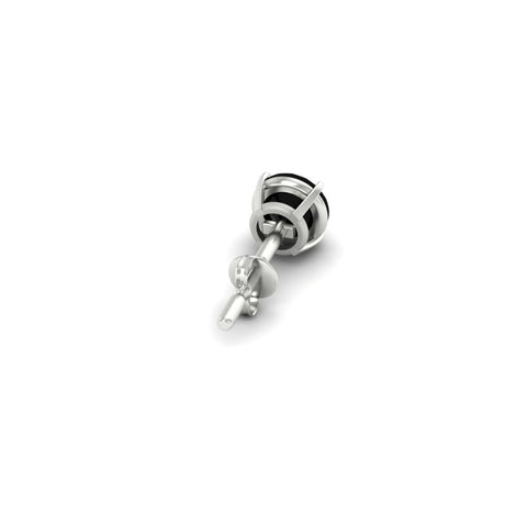 5 Carat Round Cut Mens Earring