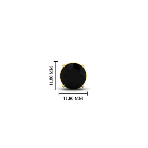 5 Carat Round Cut Mens Earring