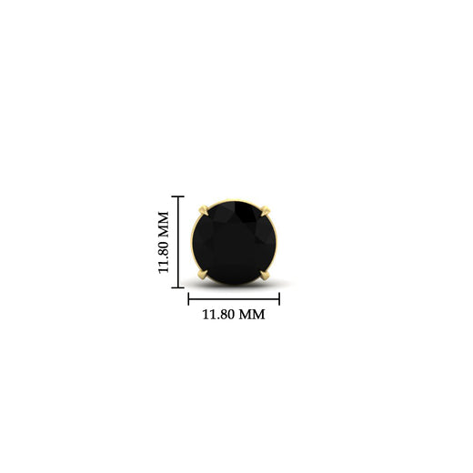 5 Carat Round Cut Mens Earring