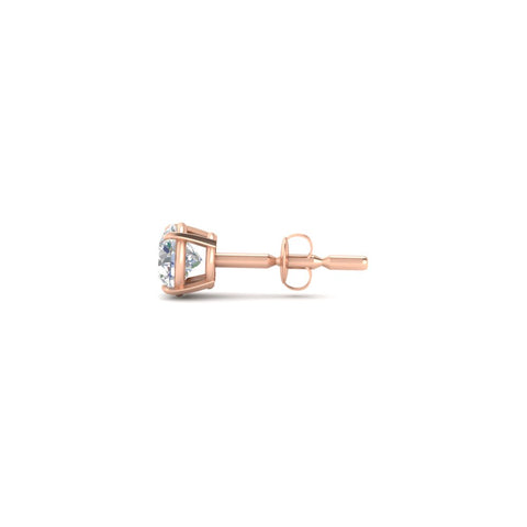 5 Carat Round Cut Mens Earring