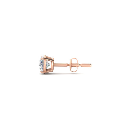 5 Carat Round Cut Mens Earring