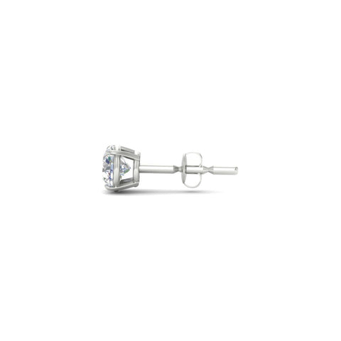 5 Carat Round Cut Mens Earring