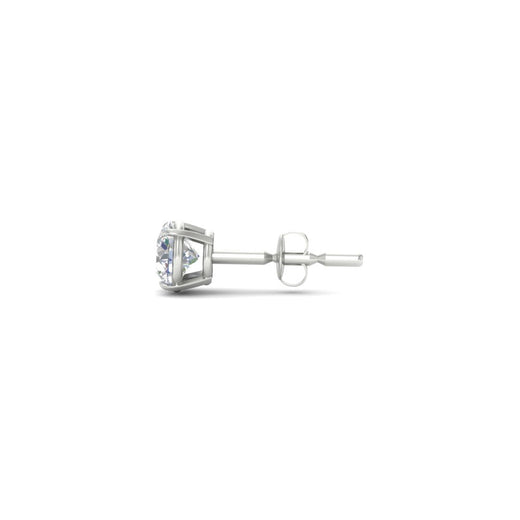 5 Carat Round Cut Mens Earring