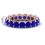 Load image into Gallery viewer, 5-carat-sapphire-eternity-band-ring-in-rose-gold-FD11249ROBGSABL-5.00CT-NL-RG-HW
