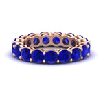 Load image into Gallery viewer, 5-carat-sapphire-eternity-band-ring-in-rose-gold-FD11249ROBGSABL-5.00CT-NL-RG
