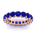 Load image into Gallery viewer, 5-carat-sapphire-eternity-band-ring-in-rose-gold-FD11249ROBGSABLANGLE5-5.00CT-NL-RG
