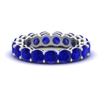Load image into Gallery viewer, 5-carat-sapphire-eternity-band-ring-in-white-gold-FD11249ROBGSABL-5.00CT-NL-WG
