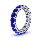 Load image into Gallery viewer, 5-carat-sapphire-eternity-band-ring-in-white-gold-FD11249ROBGSABLANGLE2-5.00CT-NL-WG
