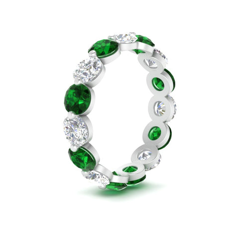 5 Ct Round Cut Diamond Eternity Ring Common Prong