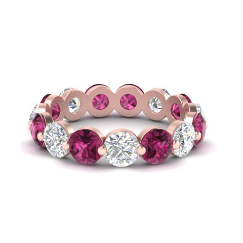 5 Ct Round Cut Diamond Eternity Ring Common Prong