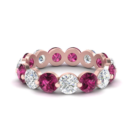 5 Ct Round Cut Diamond Eternity Ring Common Prong