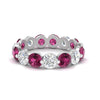 Load image into Gallery viewer, 5 Ct Round Cut Diamond Eternity Ring Common Prong