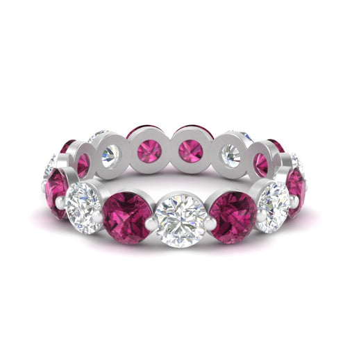 5 Ct Round Cut Diamond Eternity Ring Common Prong