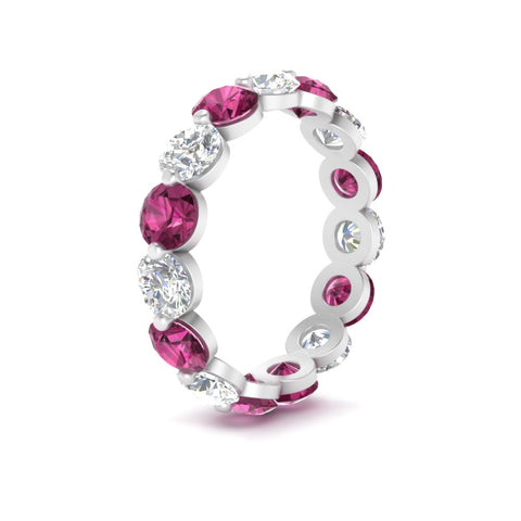 5 Ct Round Cut Diamond Eternity Ring Common Prong