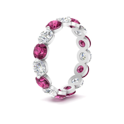 5 Ct Round Cut Diamond Eternity Ring Common Prong