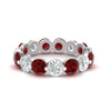 Load image into Gallery viewer, 5 Ct Round Cut Diamond Eternity Ring Common Prong