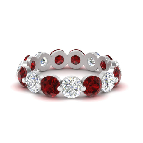 5 Ct Round Cut Diamond Eternity Ring Common Prong