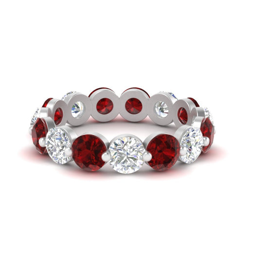 5 Ct Round Cut Diamond Eternity Ring Common Prong