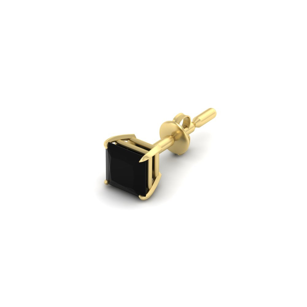 5 Carat Square Cut Mens Earring