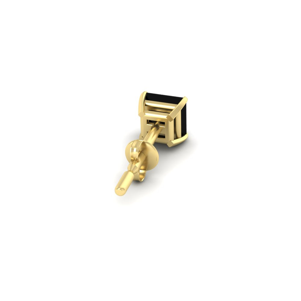 5 Carat Square Cut Mens Earring