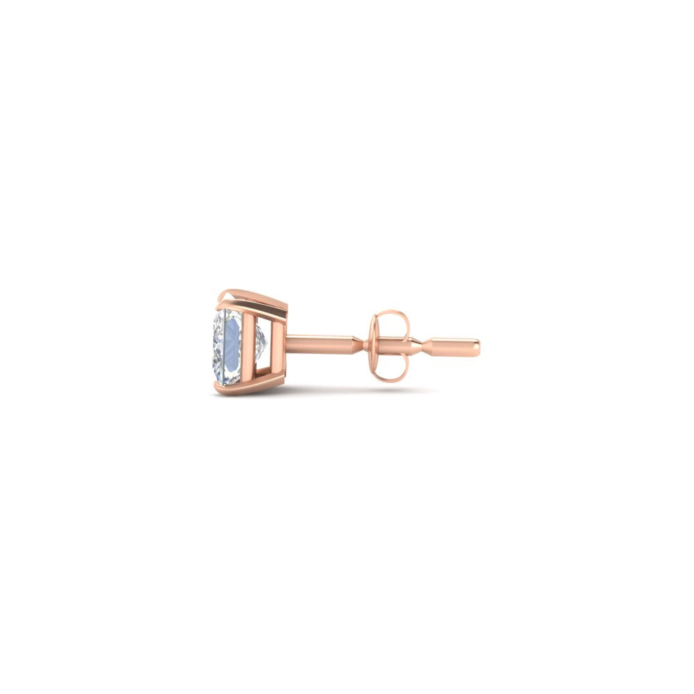 5 Carat Square Cut Mens Earring