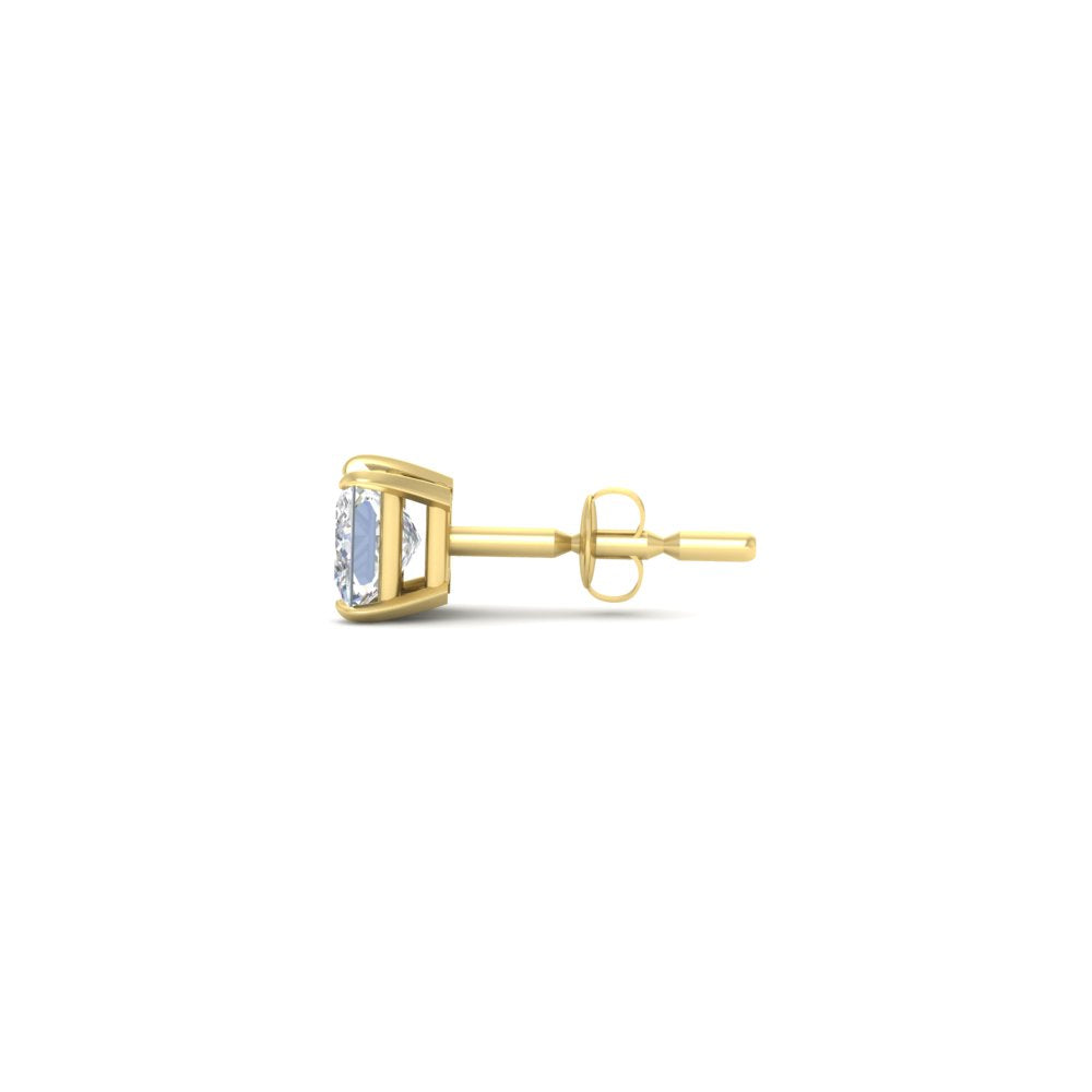 5 Carat Square Cut Mens Earring