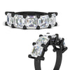 Load image into Gallery viewer, 5-ct-asscher-cut-five-stone-diamond-wedding-ring-in-black-gold-fdwb8008asangle3-5.00ct-nl-bg.jpg?v=1773808024