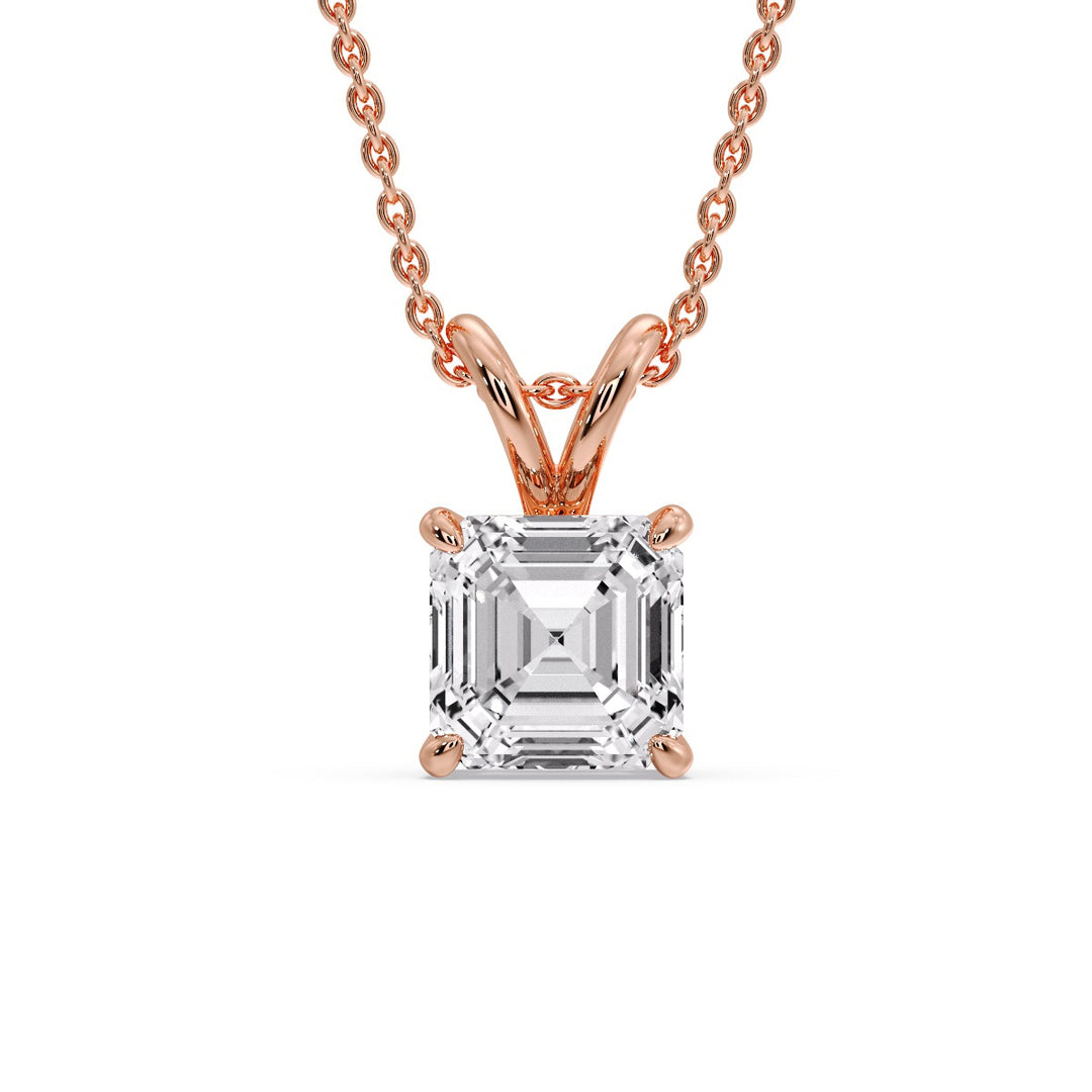 Asscher Cut Solitaire Pendant