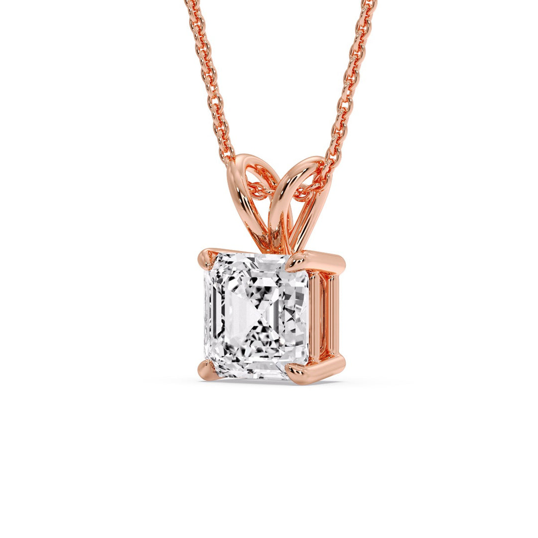 Asscher Cut Solitaire Pendant