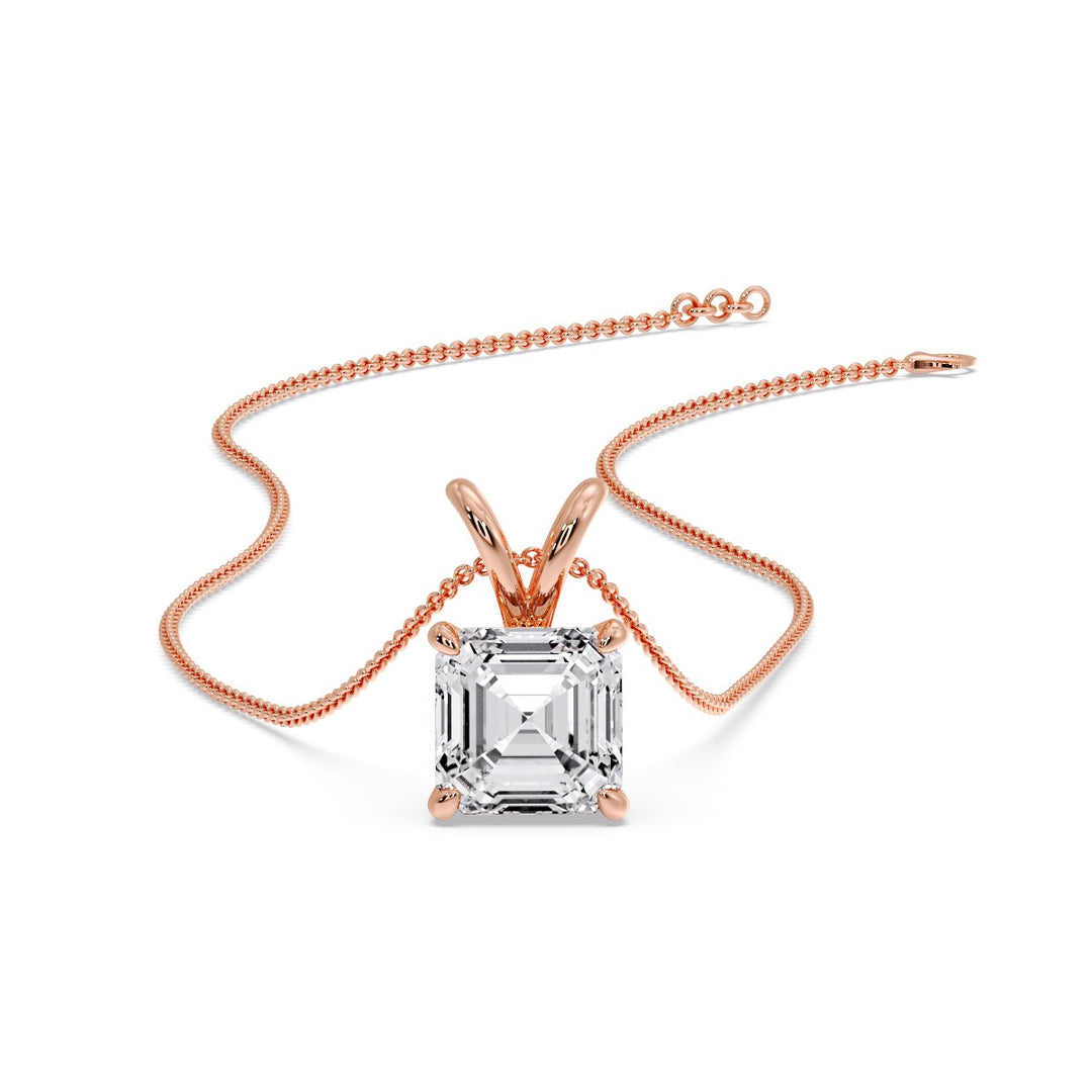 Asscher Cut Solitaire Pendant