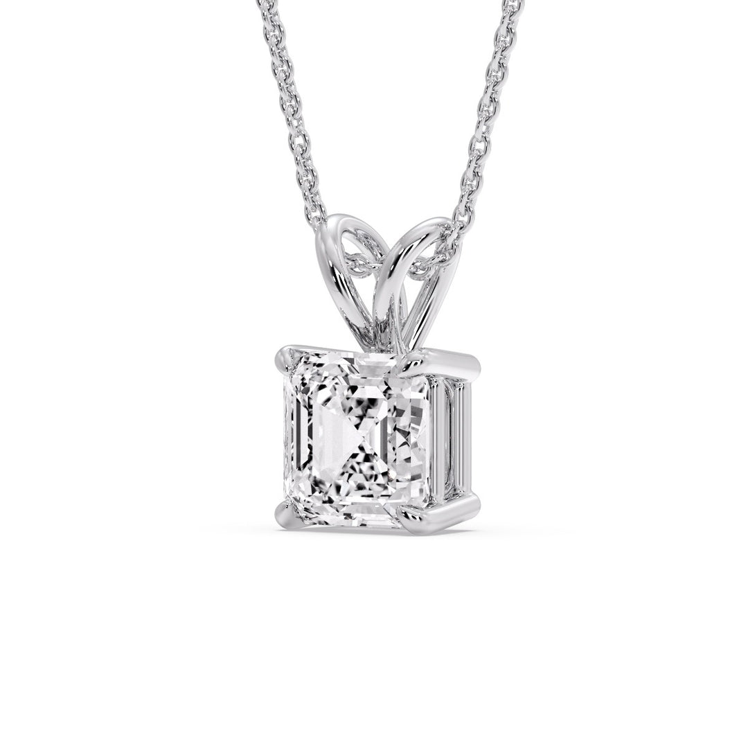 Asscher Cut Solitaire Pendant