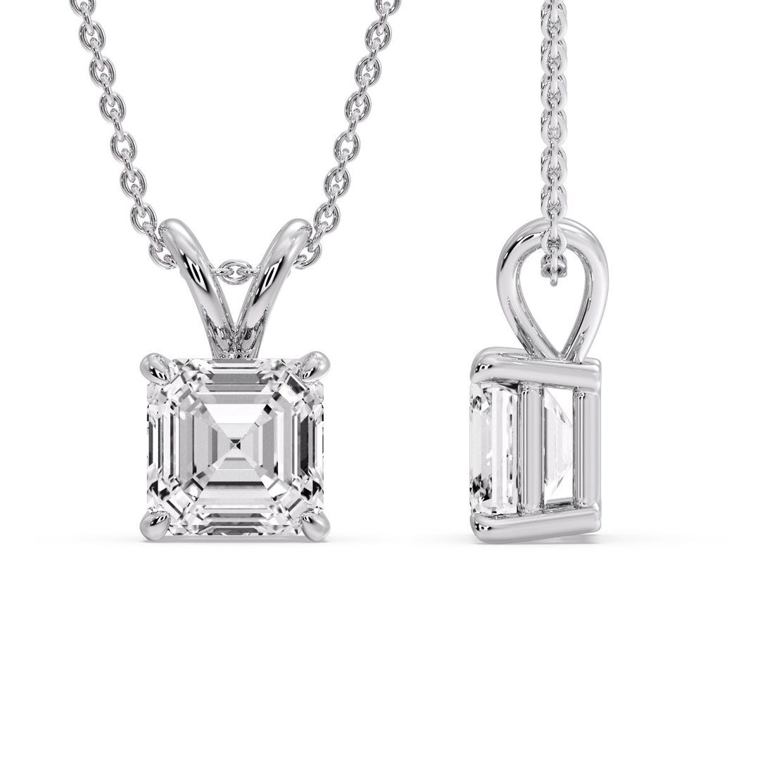 Asscher Cut Solitaire Pendant