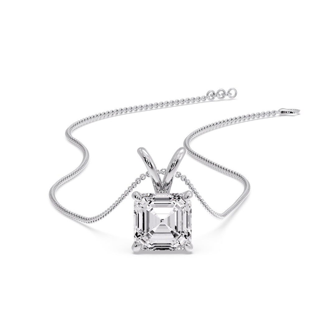 Asscher Cut Solitaire Pendant