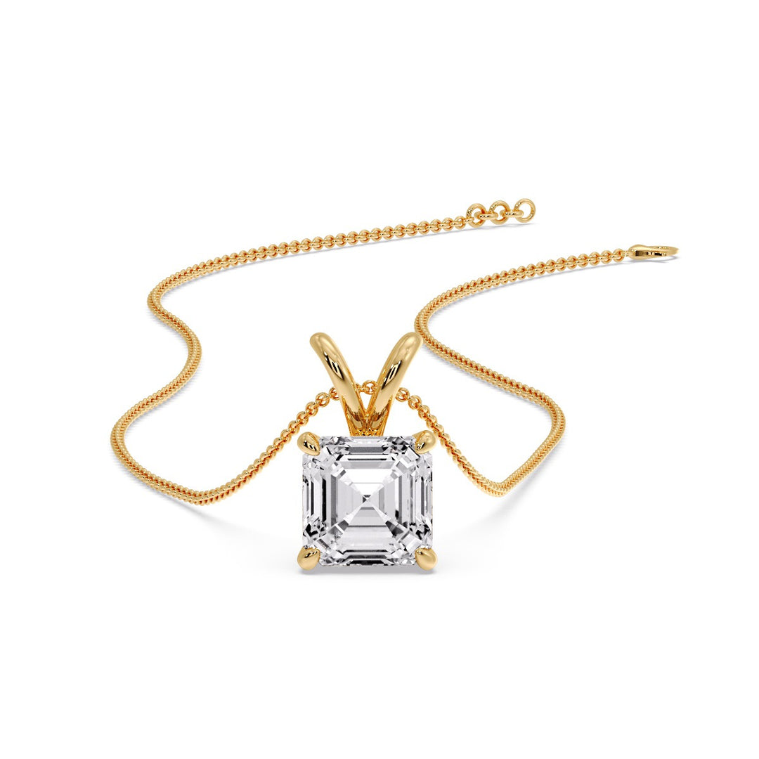 Asscher Cut Solitaire Pendant