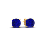 Load image into Gallery viewer, 5-ct-cushion-cut-sapphire-basket-stud-earring-in-yellow-gold-fdear10411cugsablangle1-5.00ct-nl-yg.jpg
