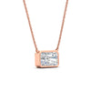 Load image into Gallery viewer, 5-ct-east-west-radiant-cut-bezel-diamond-pendant-in-rose-gold-fdpd11763raangle3-5.00ct-nl-rg.jpg